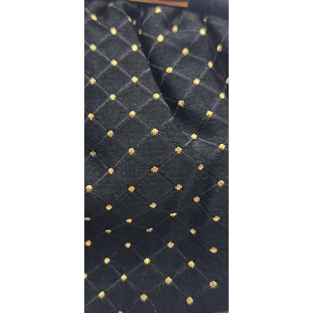 Frilo Vintage Black and Gold Polka Dot Clutch/Wristlet Purse